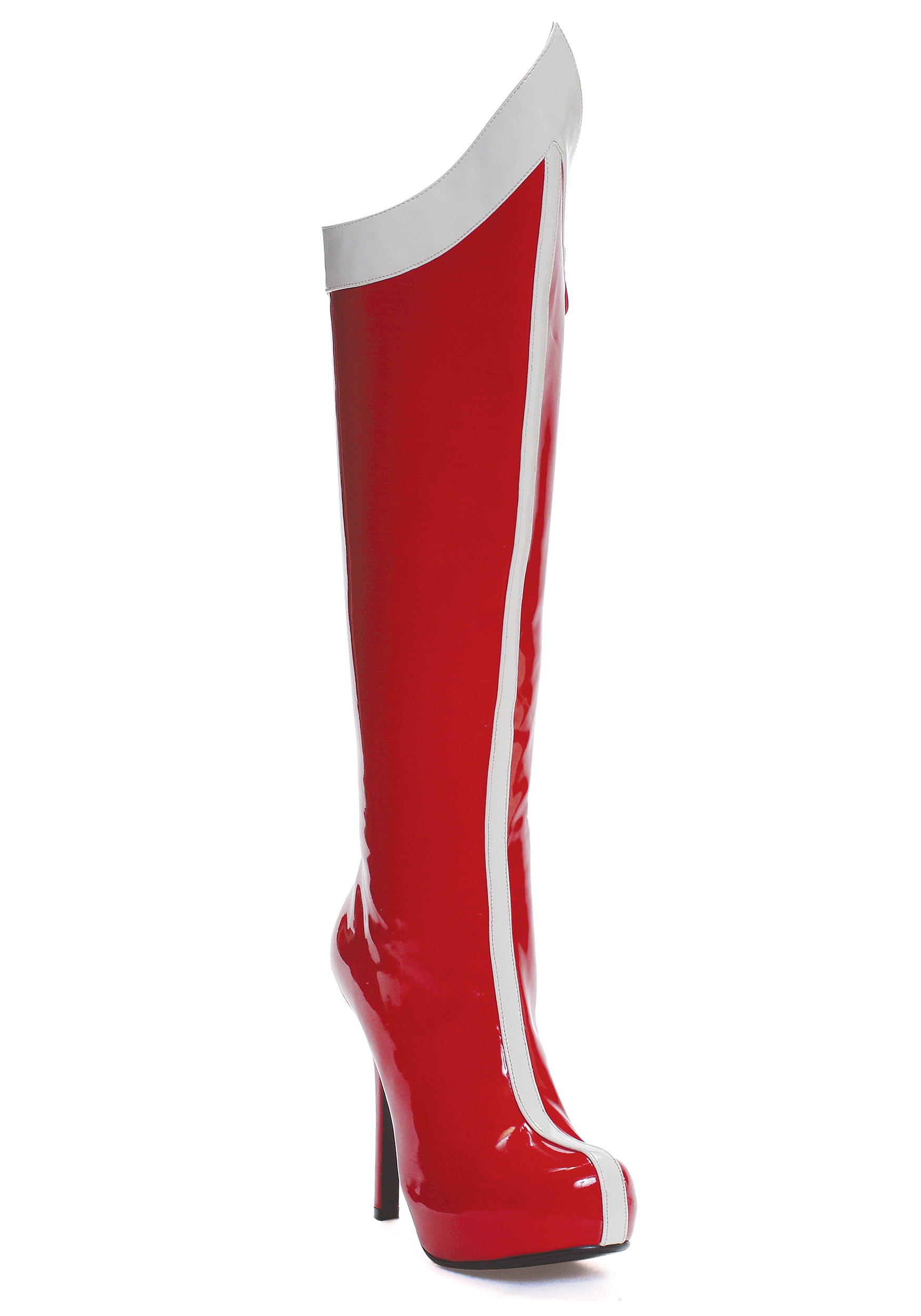 Image of Red and White Superhero Costume Boots ID EE517COMETRDWH-10