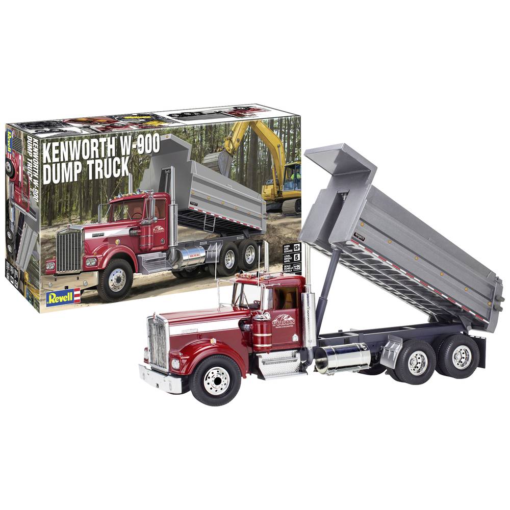 Image of Revell 12628 Kenworth W-900 Dump Truck HGV assembly kit 1:25