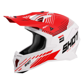 Image of SHOT Lite Fury White Red Glossy Offroad Helmet Size S EN