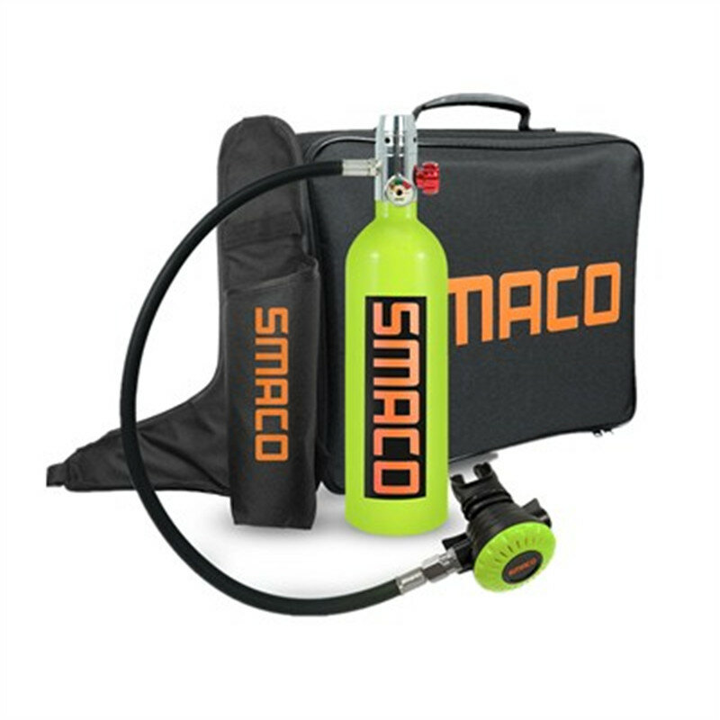 Image of SMACO 1L Scuba Oxygen Cylinder Underwater Diving Set Air Oxygen Tank With Adapter & Storage Box Diving Set equipment A