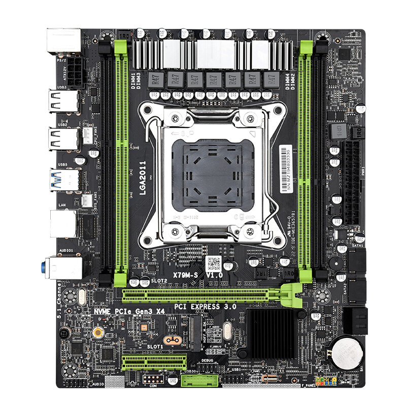 Image of SZMZ X79M-S20 M-ATX Motherboard DDR3 for Intel XeonE5-V1/V2 LGA2011 Socket With M2 Interface