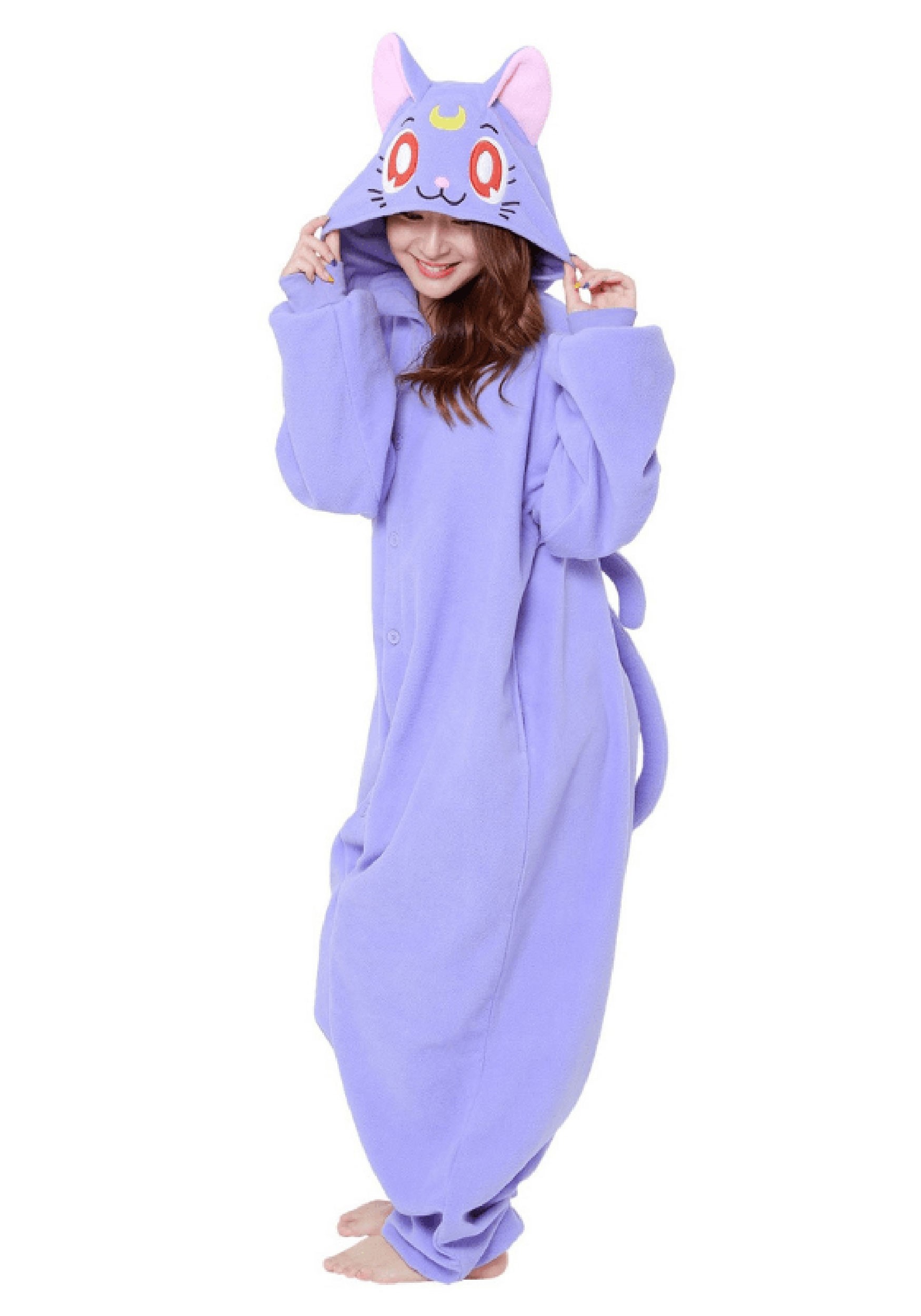 Image of Sailor Moon Adult Luna Kigurumi Pajamas ID SZSZC201-ST