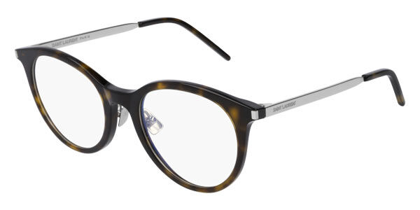 Image of Saint Laurent SL 268 003 50 Tortoiseshell Męskie Okulary Korekcyjne PL