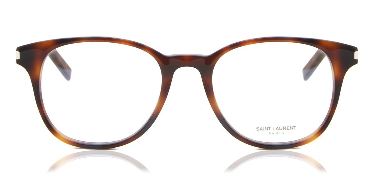 Image of Saint Laurent SL 523 005 52 Tortoiseshell Męskie Okulary Korekcyjne PL