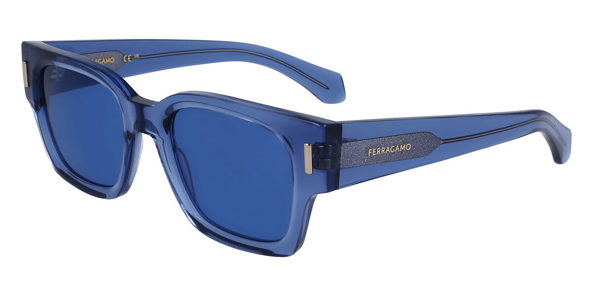 Image of Salvatore Ferragamo SF 2010S 432 Óculos de Sol Azuis Masculino PRT