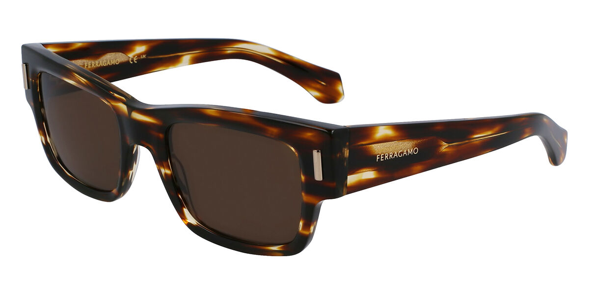 Image of Salvatore Ferragamo SF 2011S 216 Óculos de Sol Marrons Masculino PRT