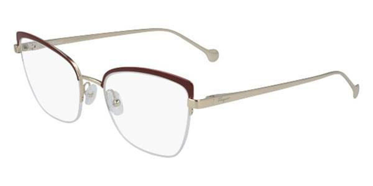 Image of Salvatore Ferragamo SF 2182 744 53 Burgundy Damskie Okulary Korekcyjne PL