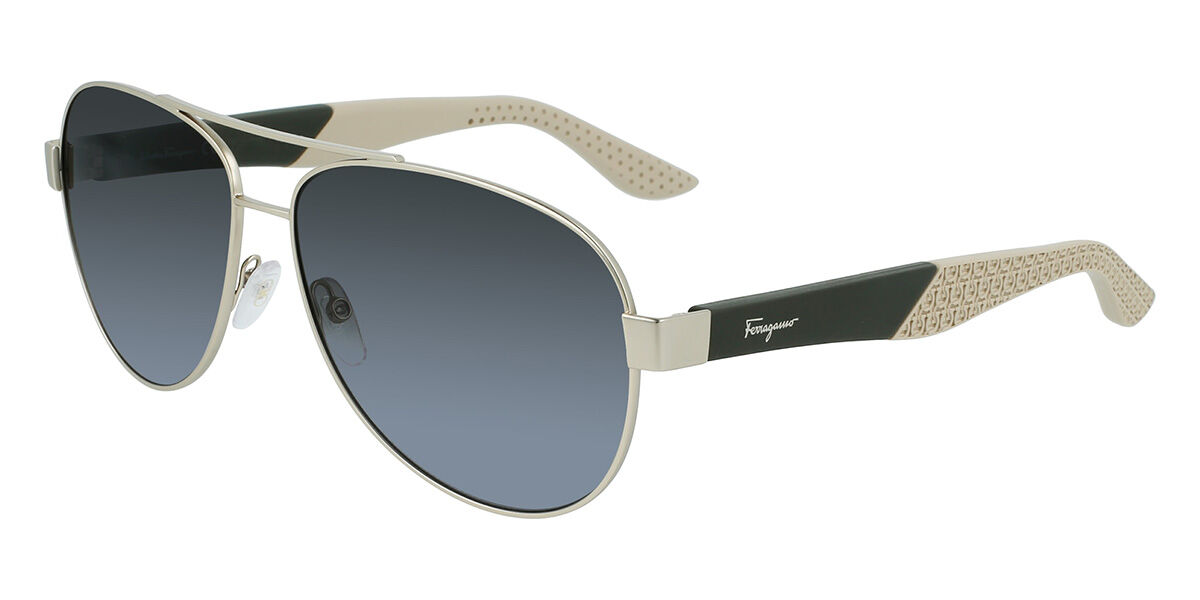 Image of Salvatore Ferragamo SF 275S 758 Óculos de Sol Prata Masculino PRT