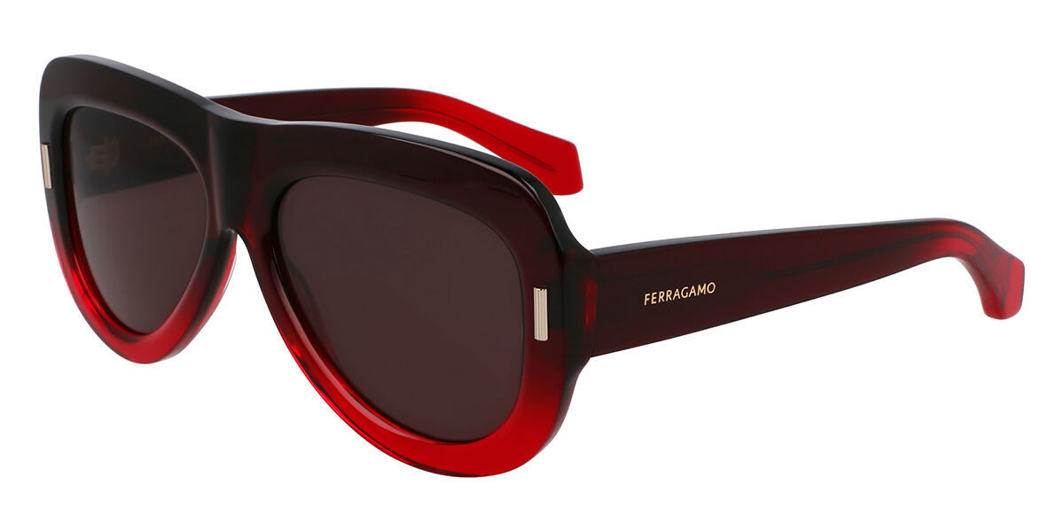 Image of Salvatore Ferragamo SF2029SE 615 57 Lunettes De Soleil Femme Rouges FR