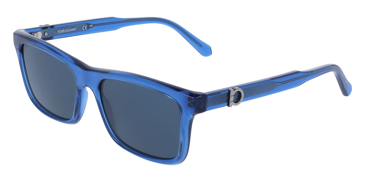 Image of Salvatore Ferragamo SF2060SE 439 55 Lunettes De Soleil Homme Bleues FR