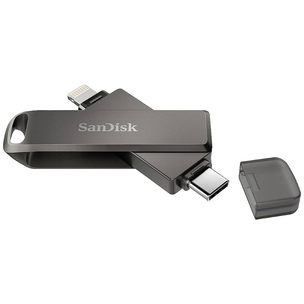Image of SanDisk iXpandÂ® Luxe USB stick 256 GB Black SDIX70N-256G-GN6NE Apple Lightning USB-CÂ® USB 31 (Gen 1)
