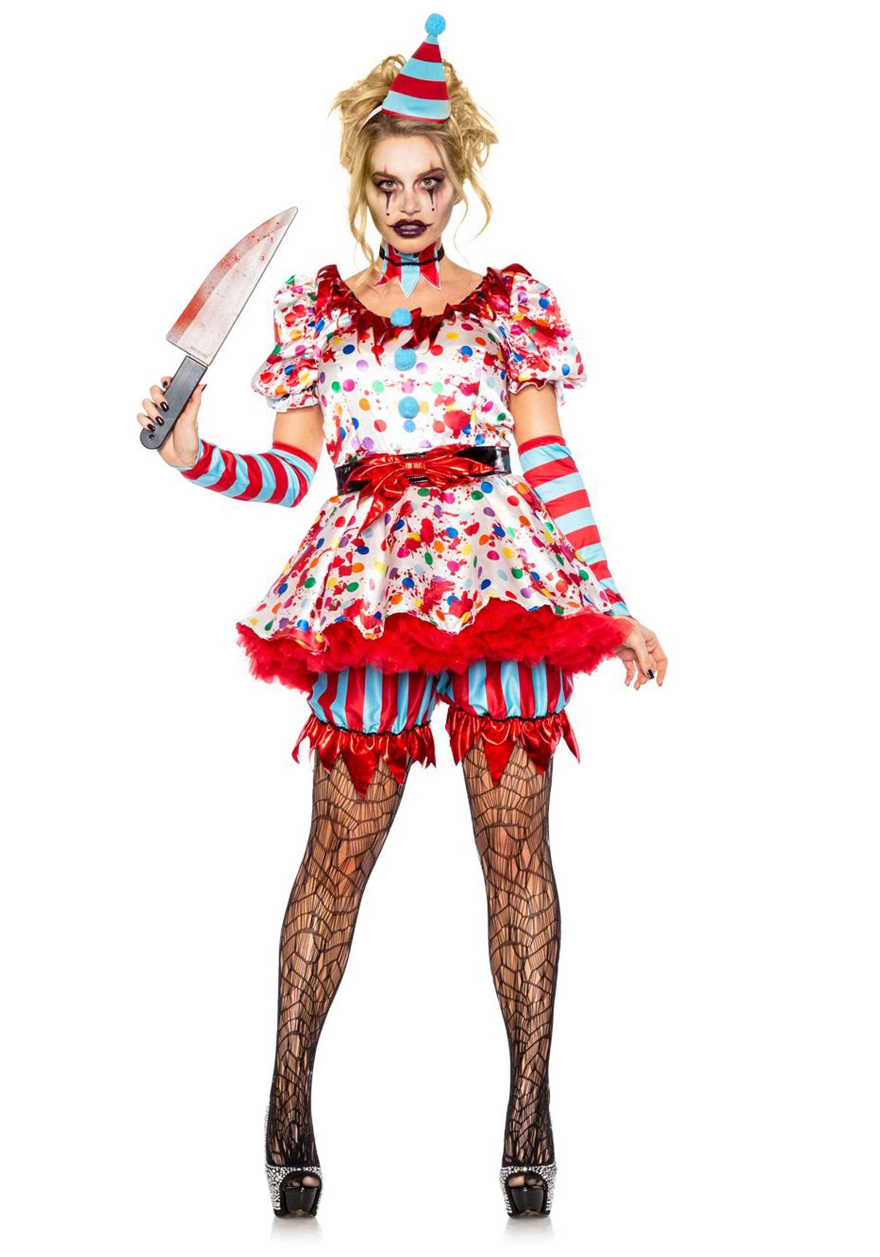 Image of Scary Clown Women's Costume ID SG90209-L