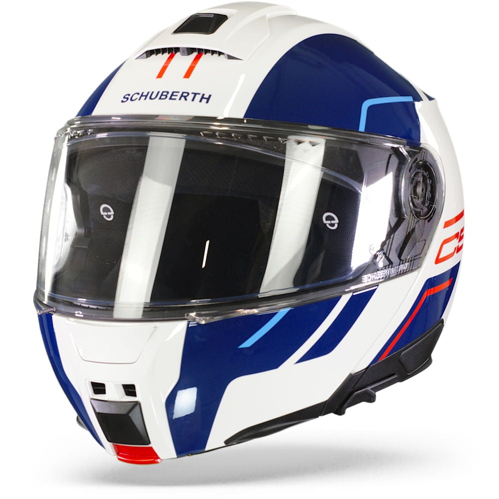 Image of Schuberth C5 Master White Blue Modular Helmet Size 2XL ID 4017765145132