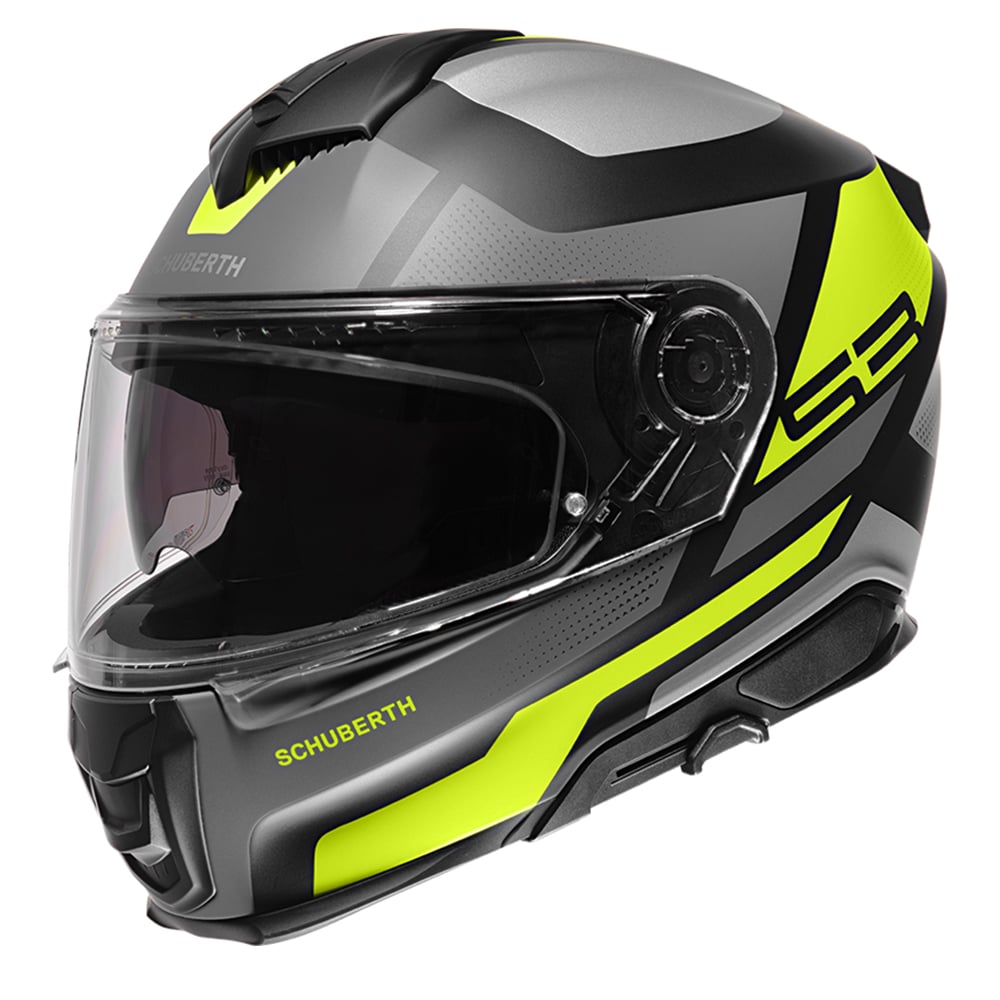 Image of Schuberth S3 Daytona Black Yellow Full Face Helmet Size XL ID 4018339157575