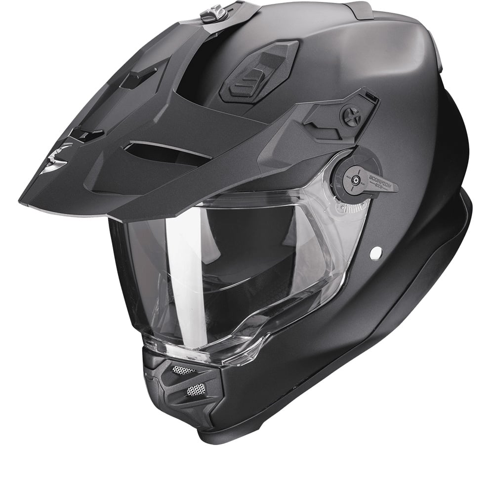 Image of Scorpion ADF-9000 Air Solid Matt Pearl Black Adventure Helmet Size 2XL EN
