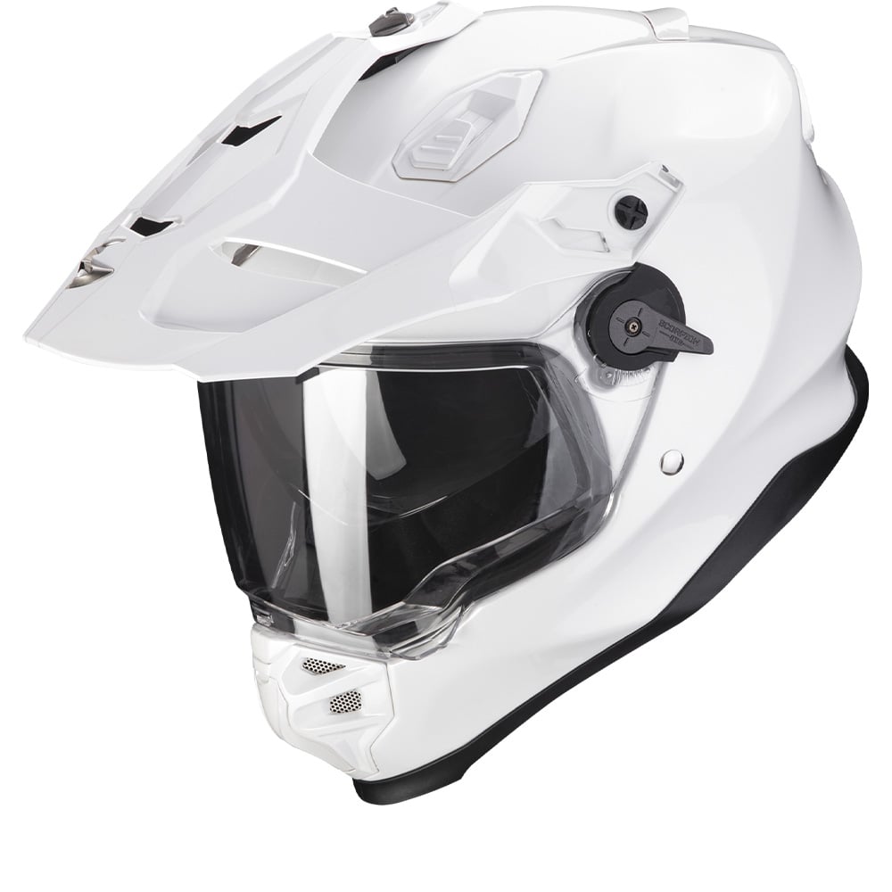 Image of Scorpion ADF-9000 Air Solid Pearl White Adventure Helmet Size L ID 3399990111252