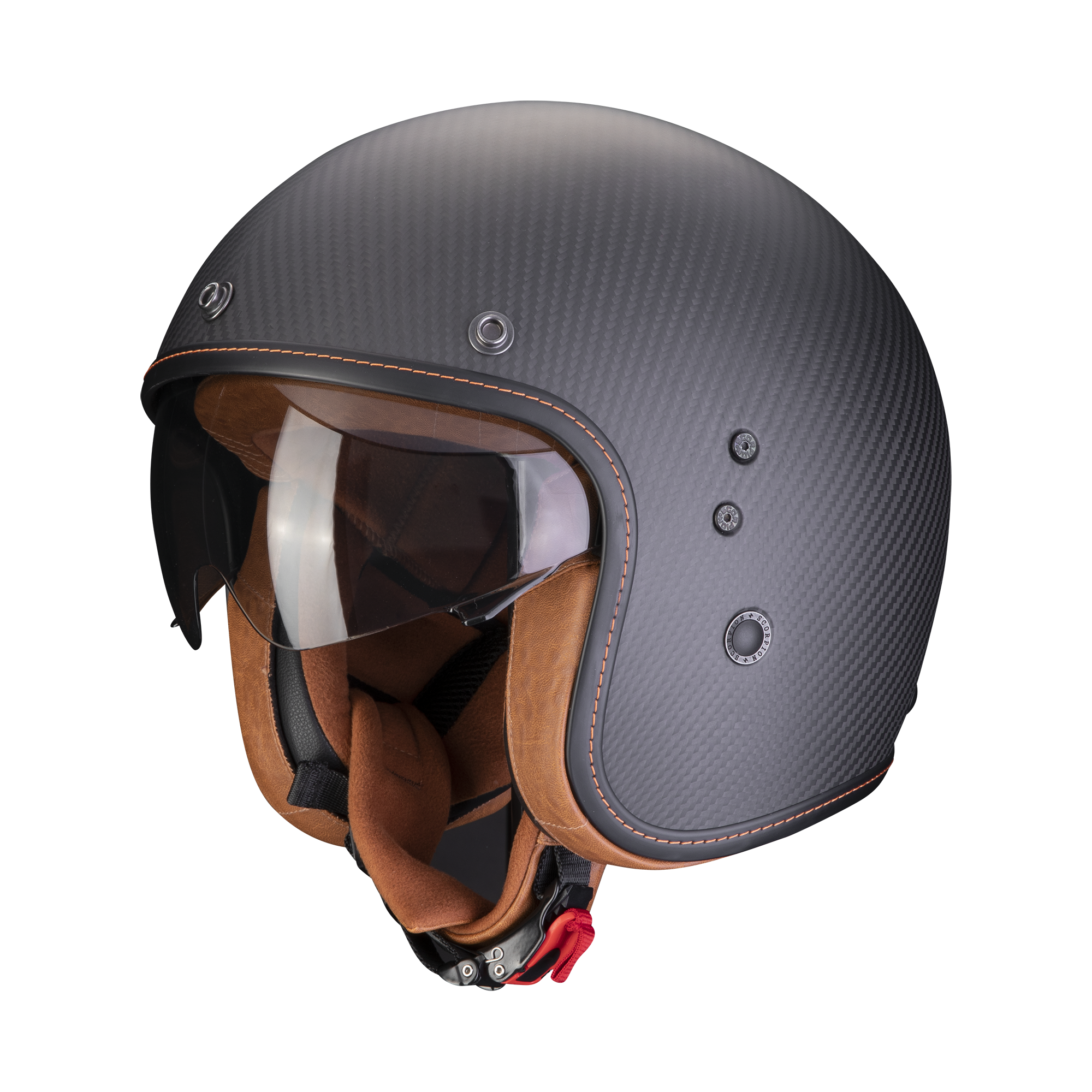 Image of Scorpion Belfast Carbon Evo Matt Black Jet Helmet Size M EN