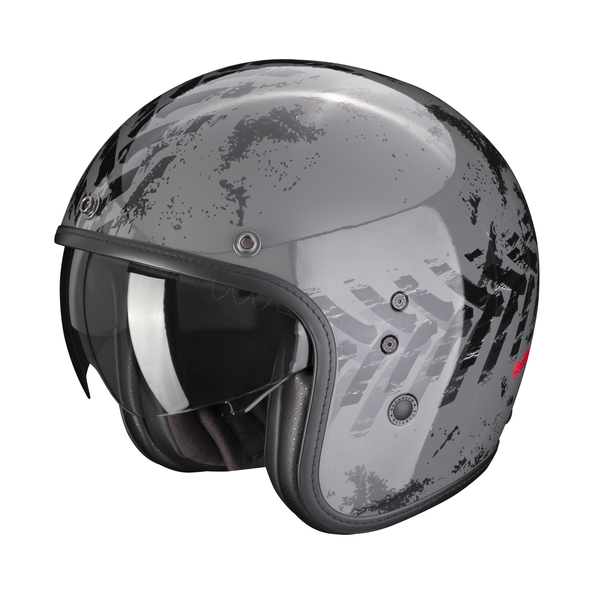 Image of Scorpion Belfast Evo Nevada Grey-Black Jet helmet Size M ID 3399990108597