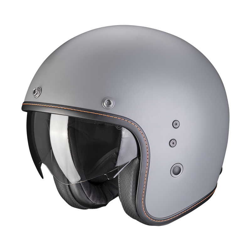 Image of Scorpion Belfast Evo Solid Cement Grey Jet Helmet Size S EN