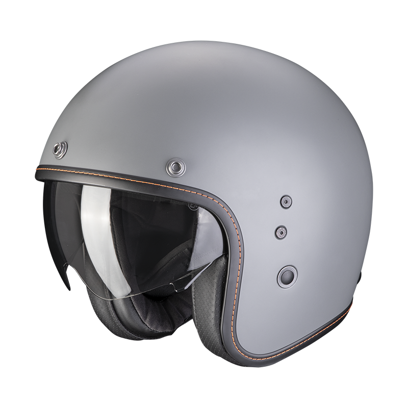 Image of Scorpion Belfast Evo Solid Cement Grey Jet Helmet Talla XL