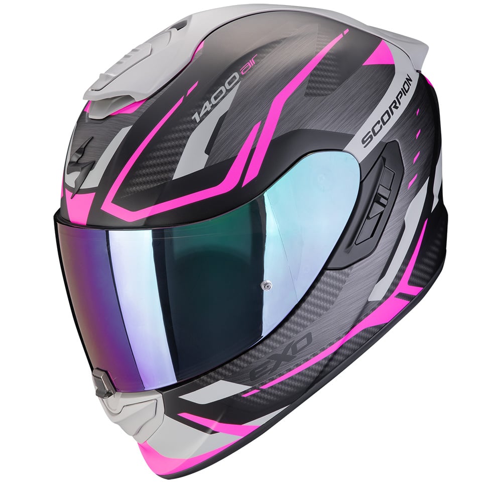 Image of Scorpion EXO-1400 Evo II Air Accord Mat Noir Rose Casque Intégral Taille S