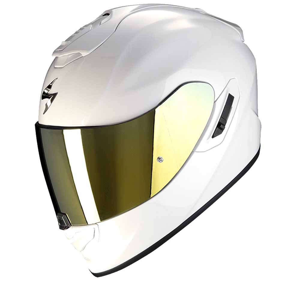 Image of Scorpion EXO-1400 Evo II Air Solid Pearl White Full Face Helmet Size S ID 3701629100221