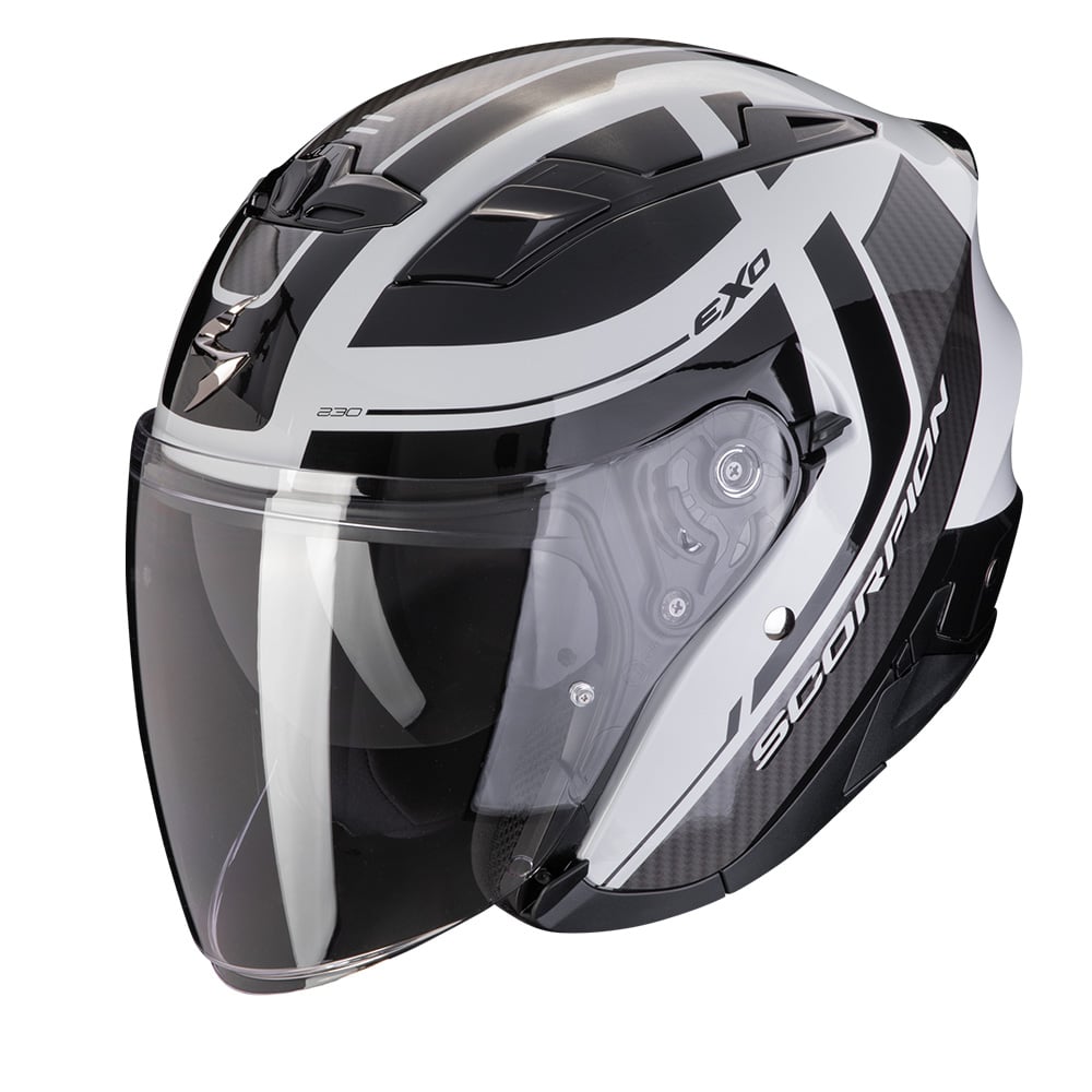 Image of Scorpion EXO-230 Pul Grey Black Jet Helmet Größe S