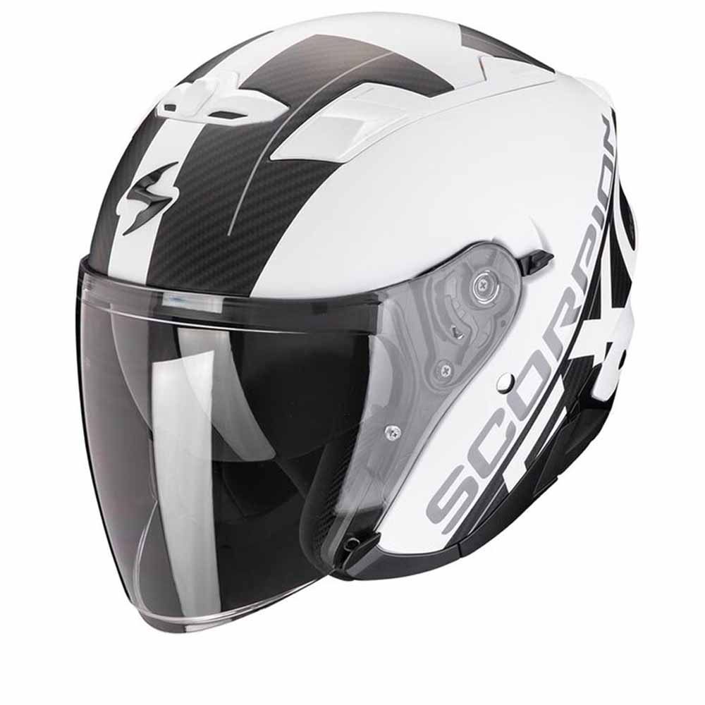 Image of Scorpion EXO-230 QR White Matt Black Jet Helmet Talla L