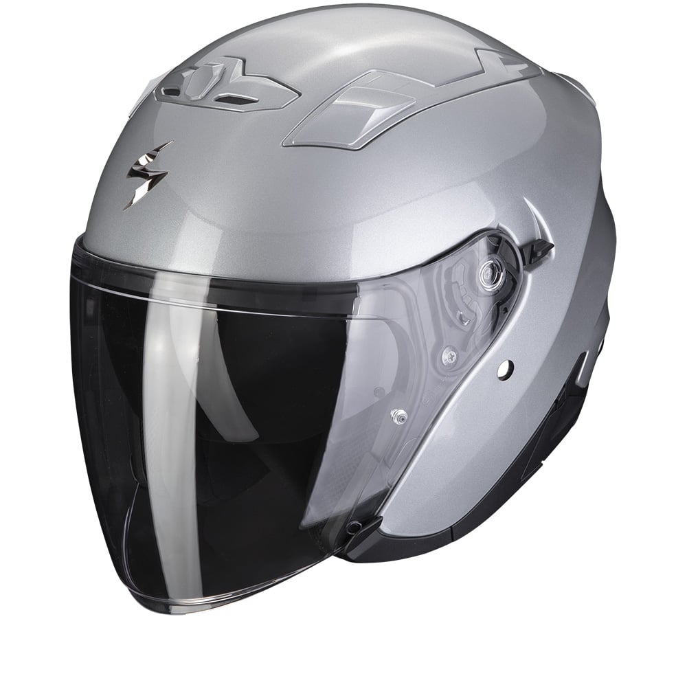 Image of Scorpion EXO-230 Solid Silver Jet Helmet Size S EN