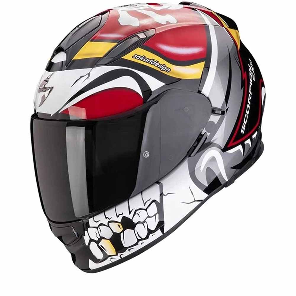 Image of Scorpion EXO-491 Pirate Red Full Face Helmet Size S EN