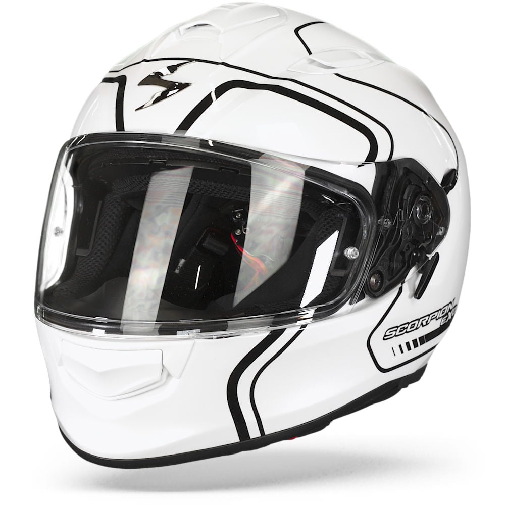 Image of Scorpion EXO-491 West White Black Full Face Helmet Size 2XL ID 3399990092209