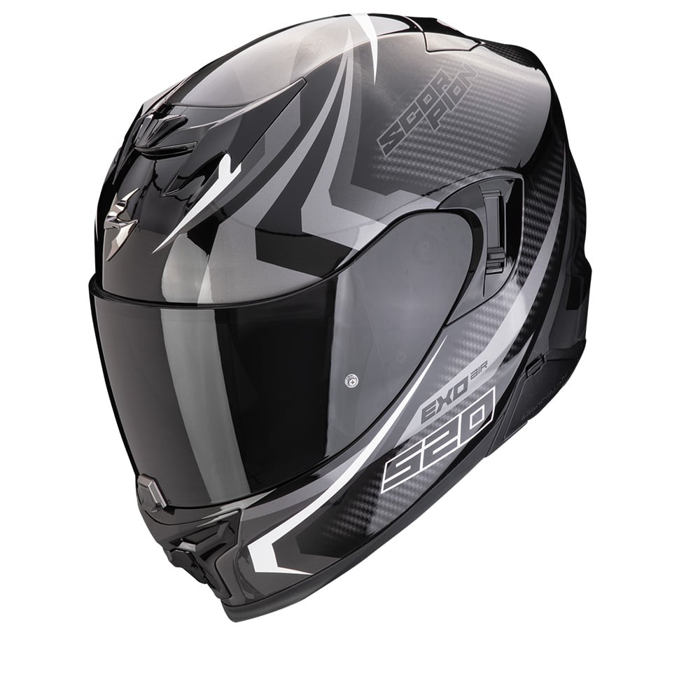 Image of Scorpion EXO-520 Evo Air Terra Black Silver White Full Face Helmet Size XL EN