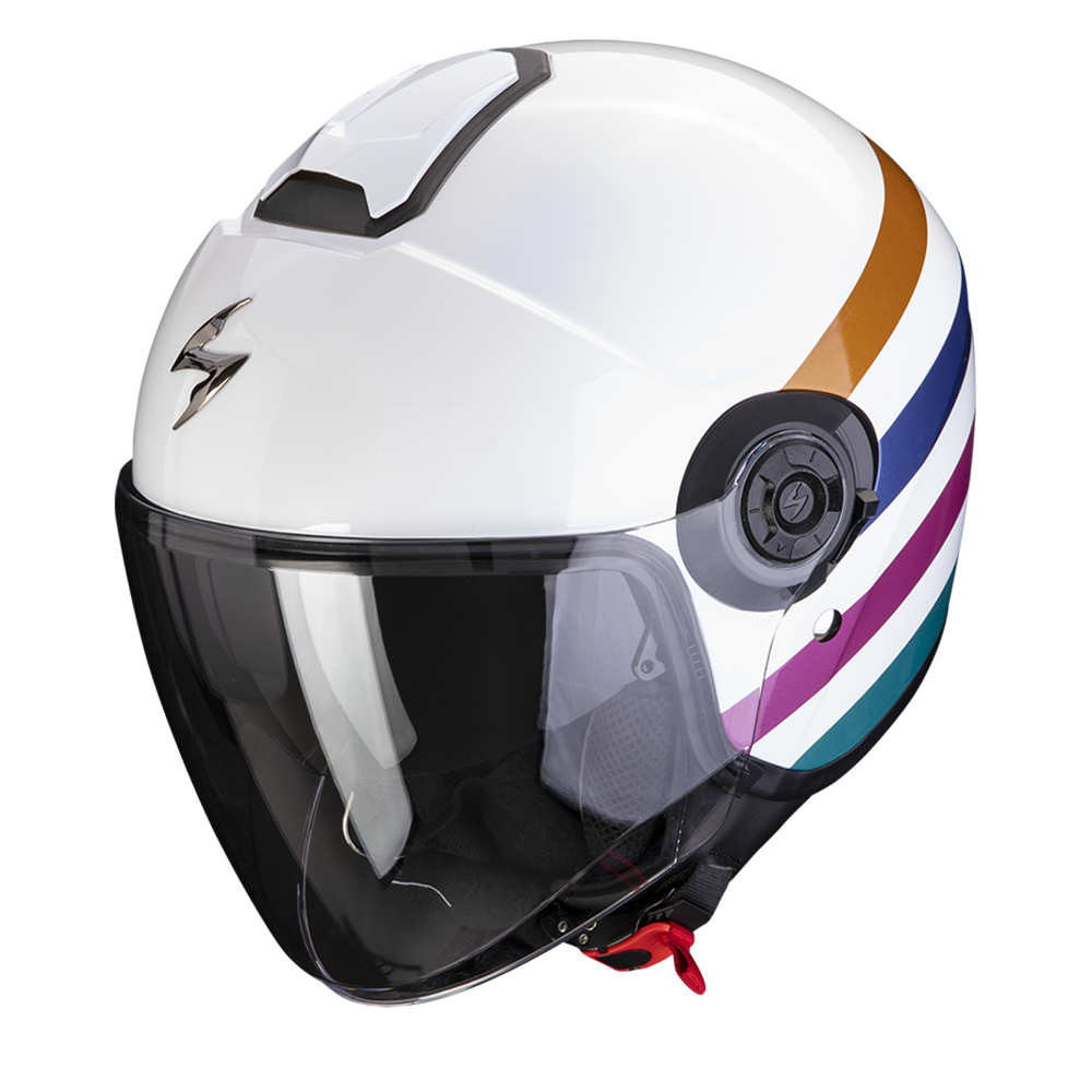 Image of Scorpion Exo-City II Bee White-Green-Or Casque Jet Taille XS
