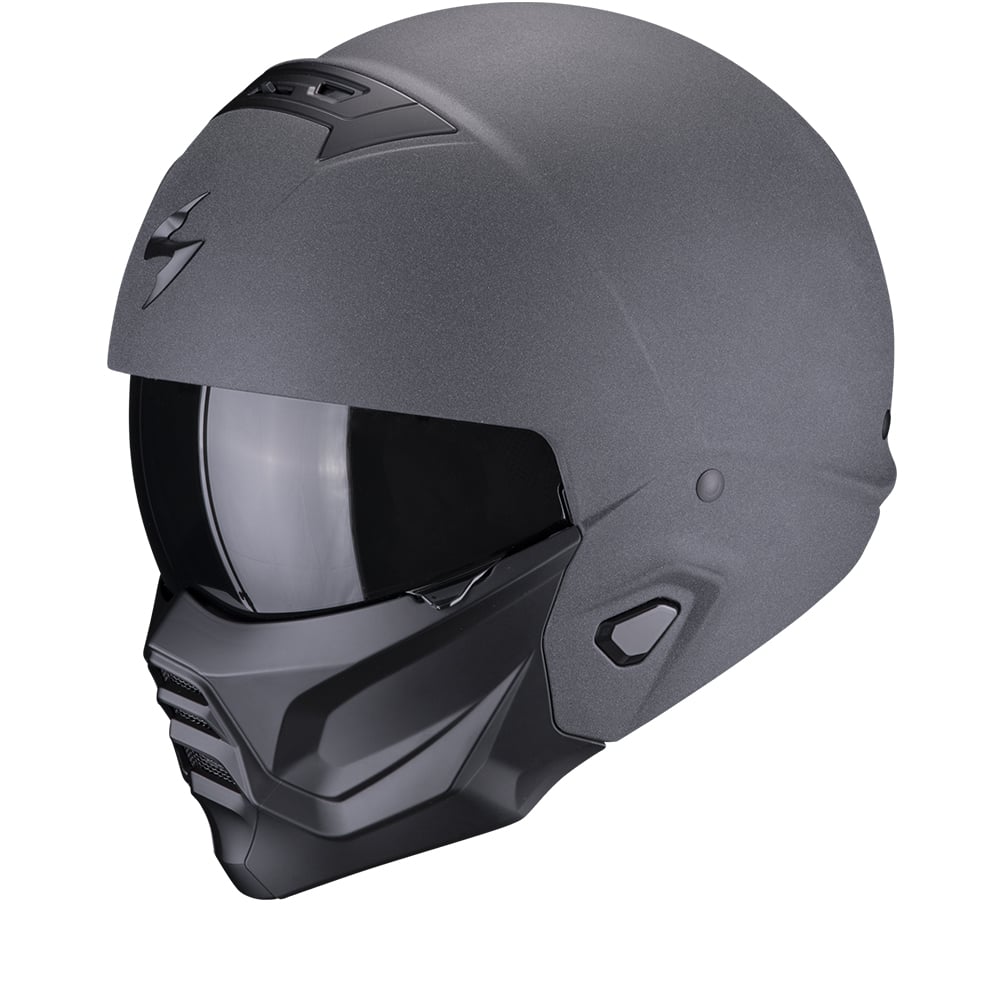 Image of Scorpion Exo-Combat II Graphite Dark Grey Jet Helmet Talla XS