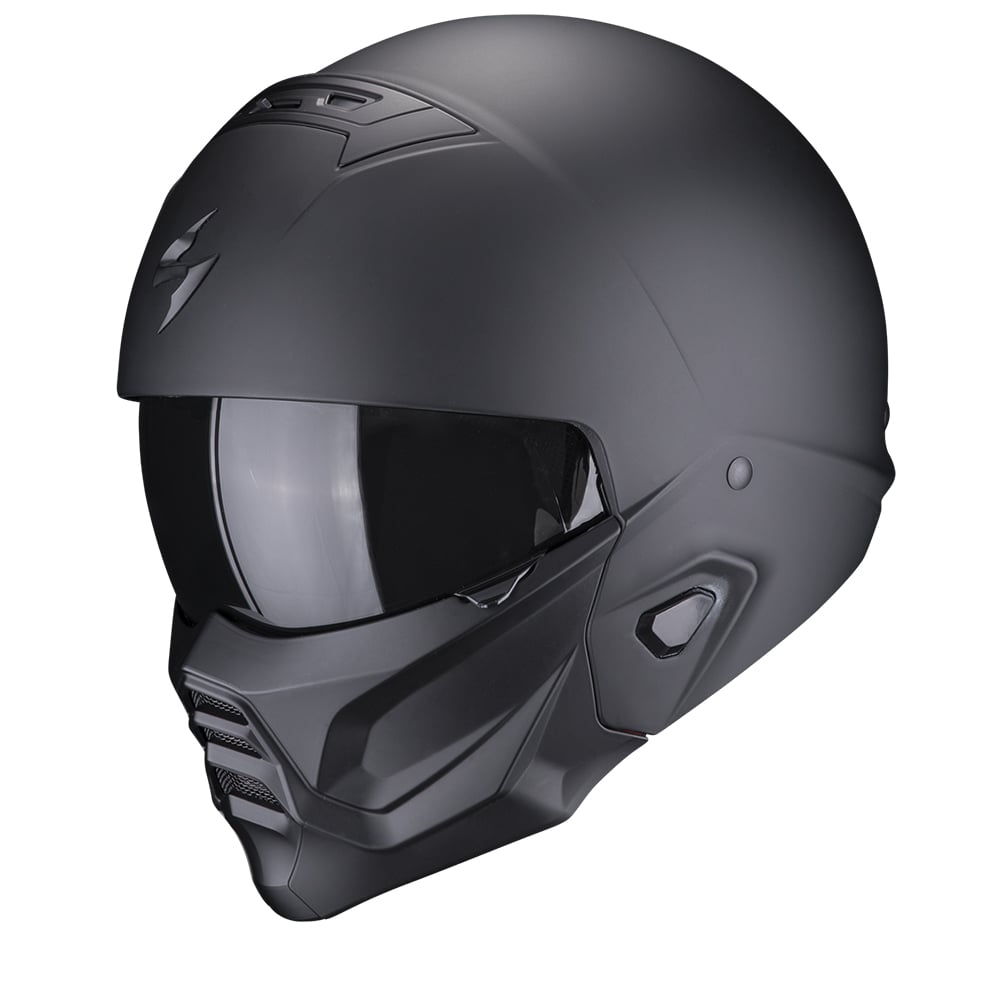 Image of Scorpion Exo-Combat II Solid Matt Black Jet Helmet Size XS EN