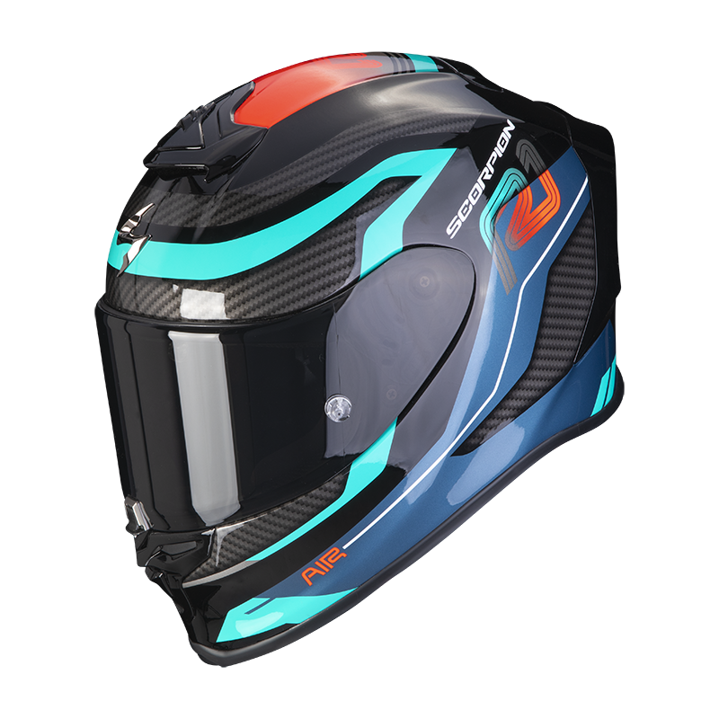 Image of Scorpion Exo-R1 Evo Air Vatis Black-Blue-Red Full Face Helmet Size XS ID 3399990102830