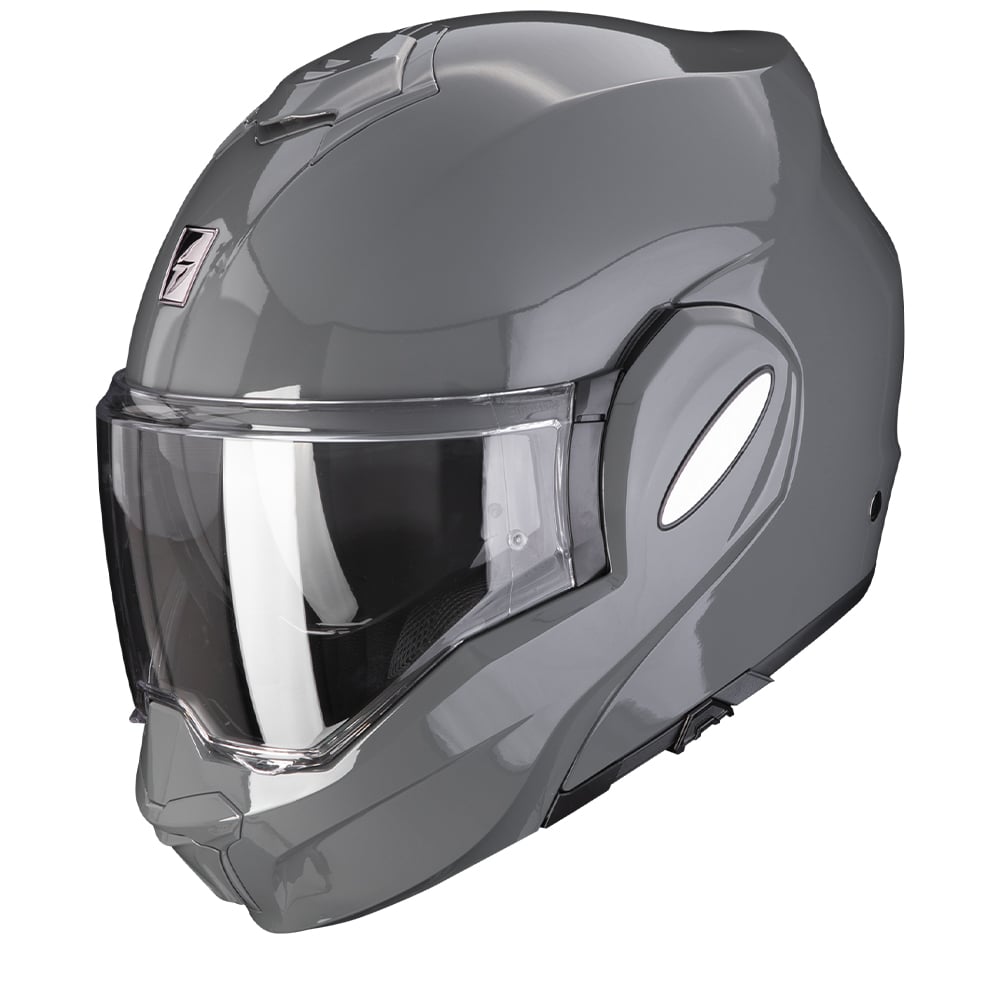Image of Scorpion Exo-Tech Evo Solid Cement Grey Modular Helmet Size S ID 3399990107125