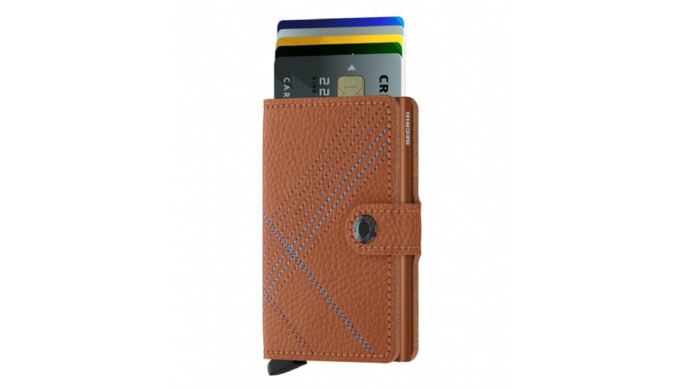 Image of Secrid Miniwallet Stitch Linea Caramello IT