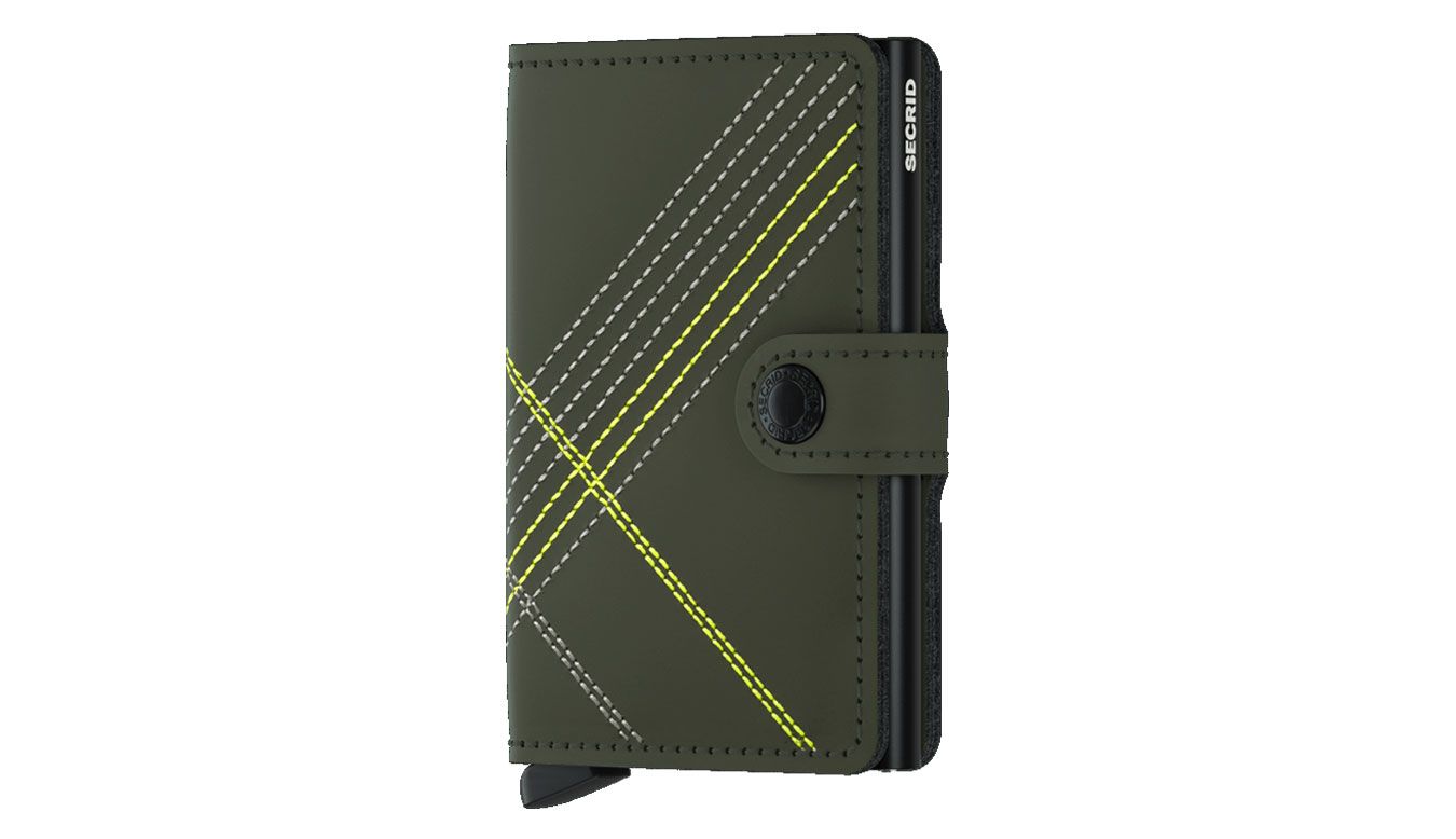 Image of Secrid Miniwallet Stitch Linea Lime FR