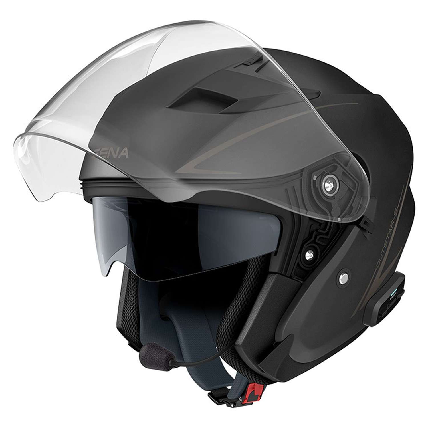 Image of Sena Helmet Outstar S Matt Black Size S ID 8809629524957