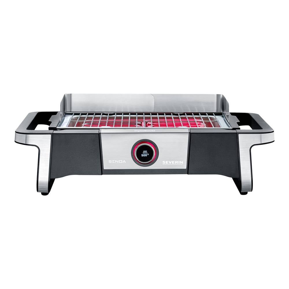 Image of Severin 8114 Electric Electric grill 2 heat zones Black Silver