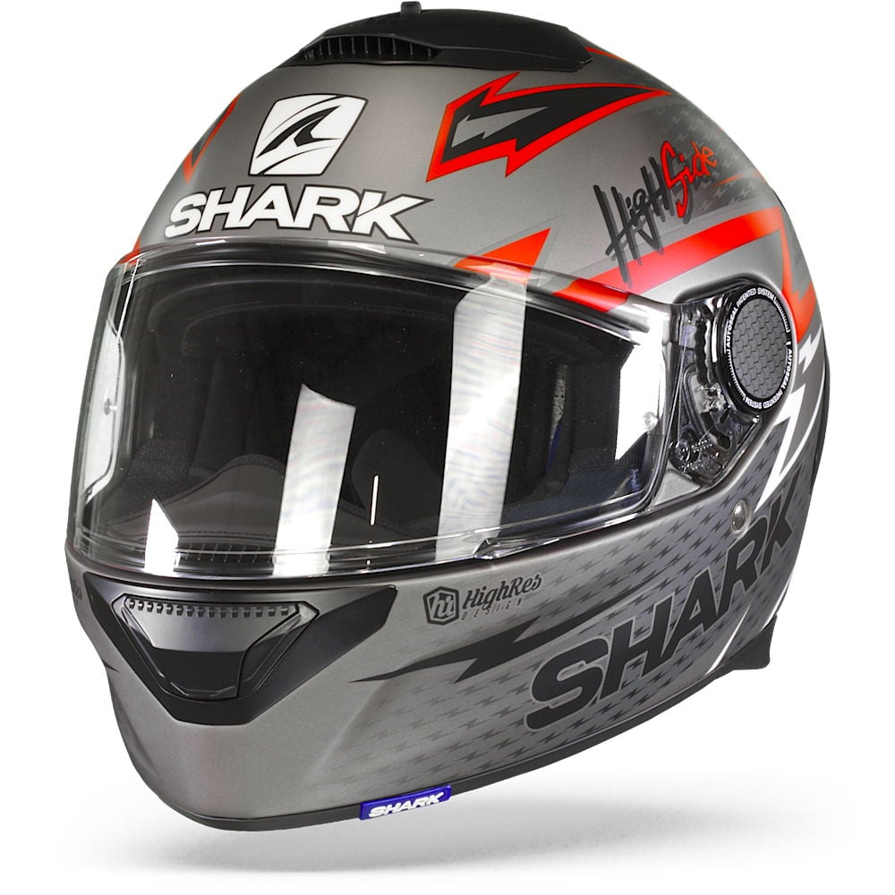 Image of Shark Spartan 12 Adrian Parassol Mat Anthrazit Anthracite Rouge AAR Casque Intégral Taille S