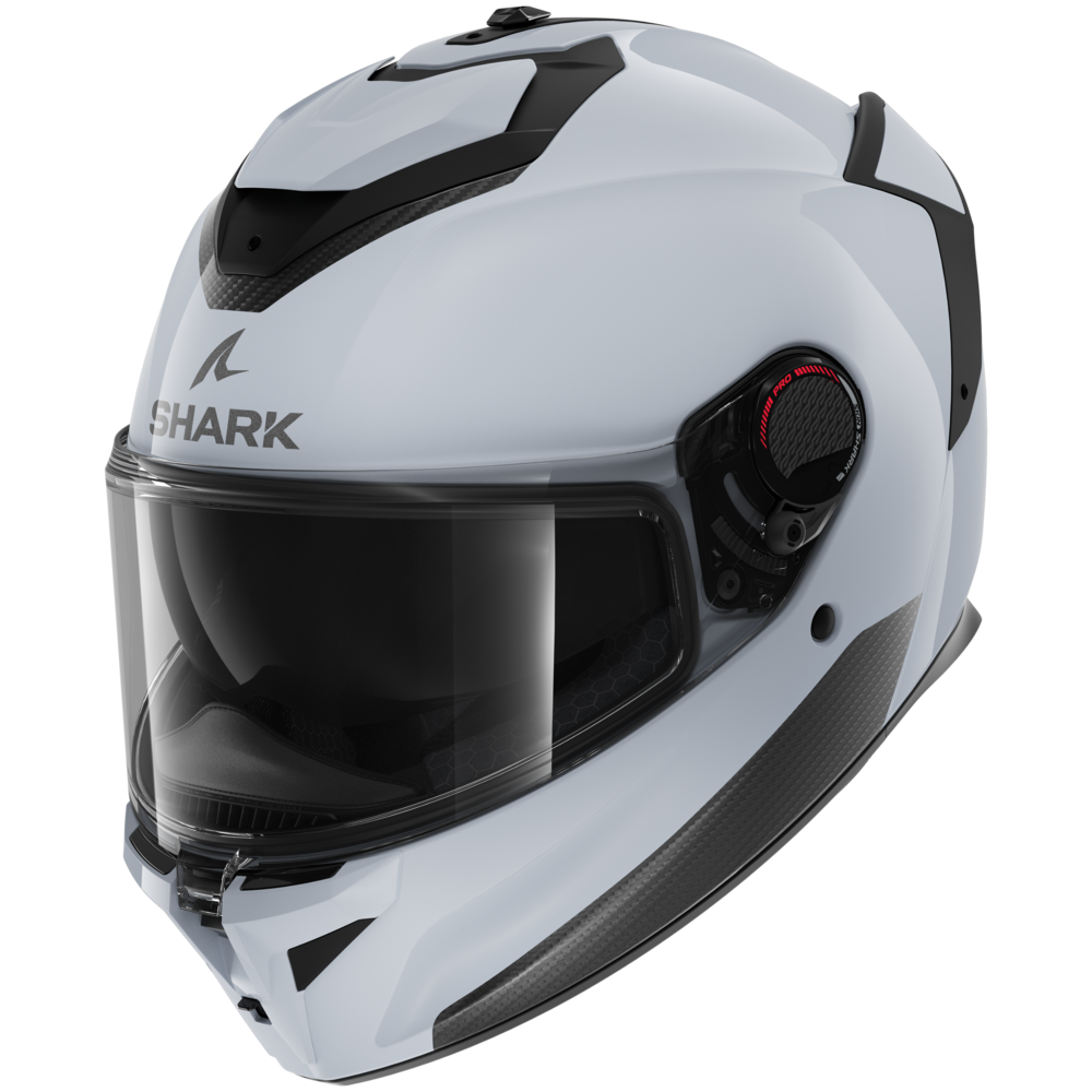 Image of Shark Spartan GT Pro Blank Light White Glossy W03 Full Face Helmet Size S EN