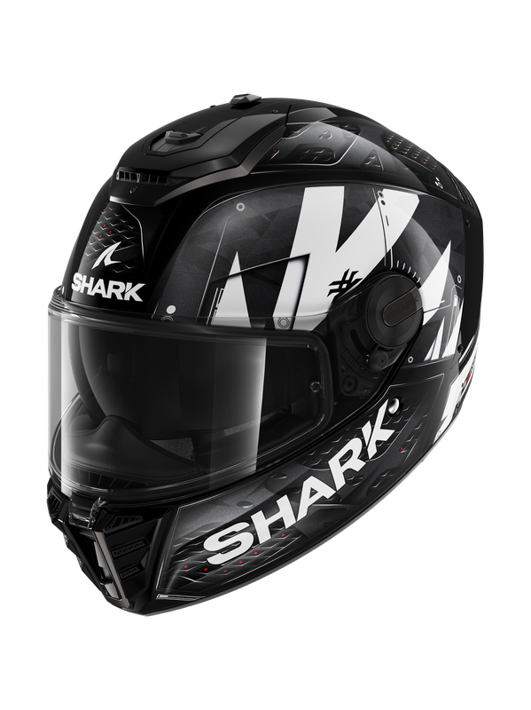 Image of Shark Spartan RS Stingrey Black White Anthracite KWA Full Face Helmet Size S ID 3664836622811