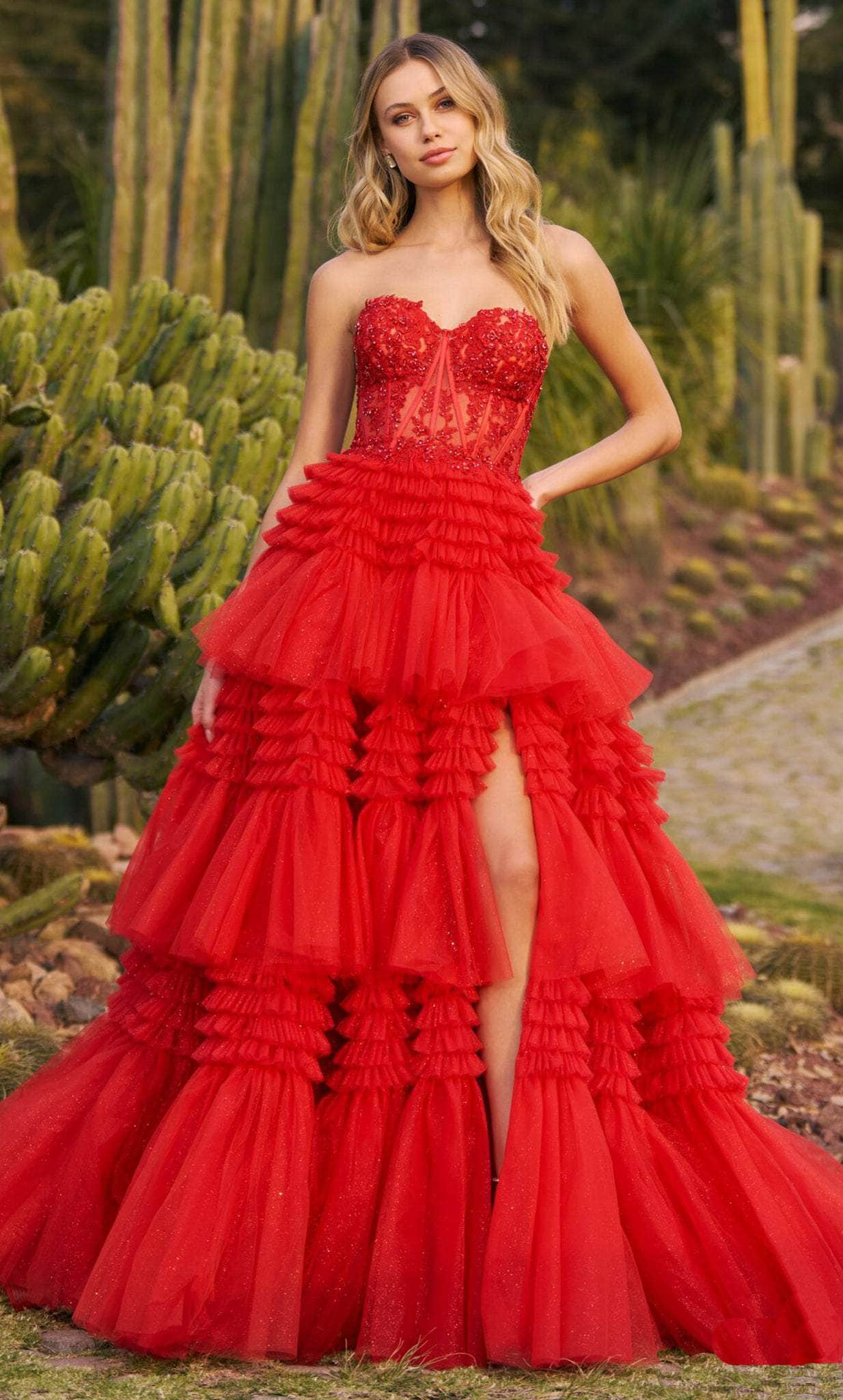 Image of Sherri Hill 55682 - Lace Corset Ballgown