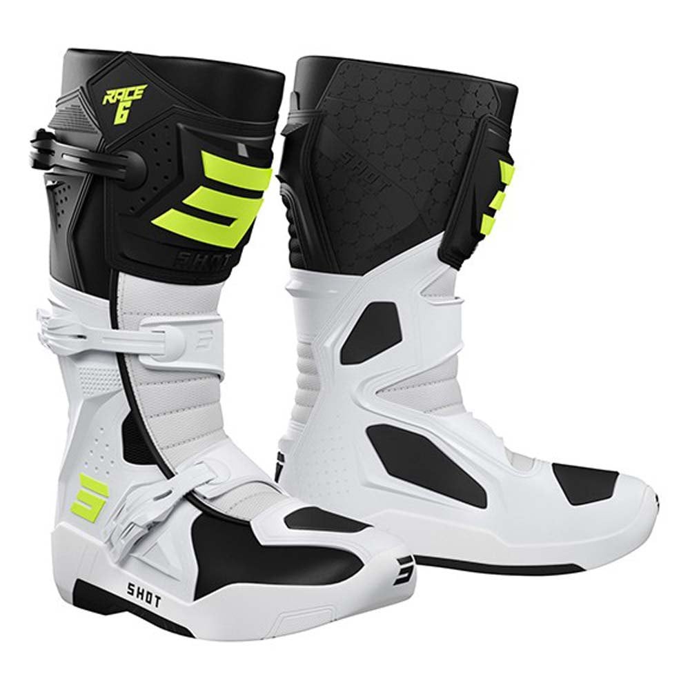 Image of Shot Race 6 Black White Neon Yellow Talla 47