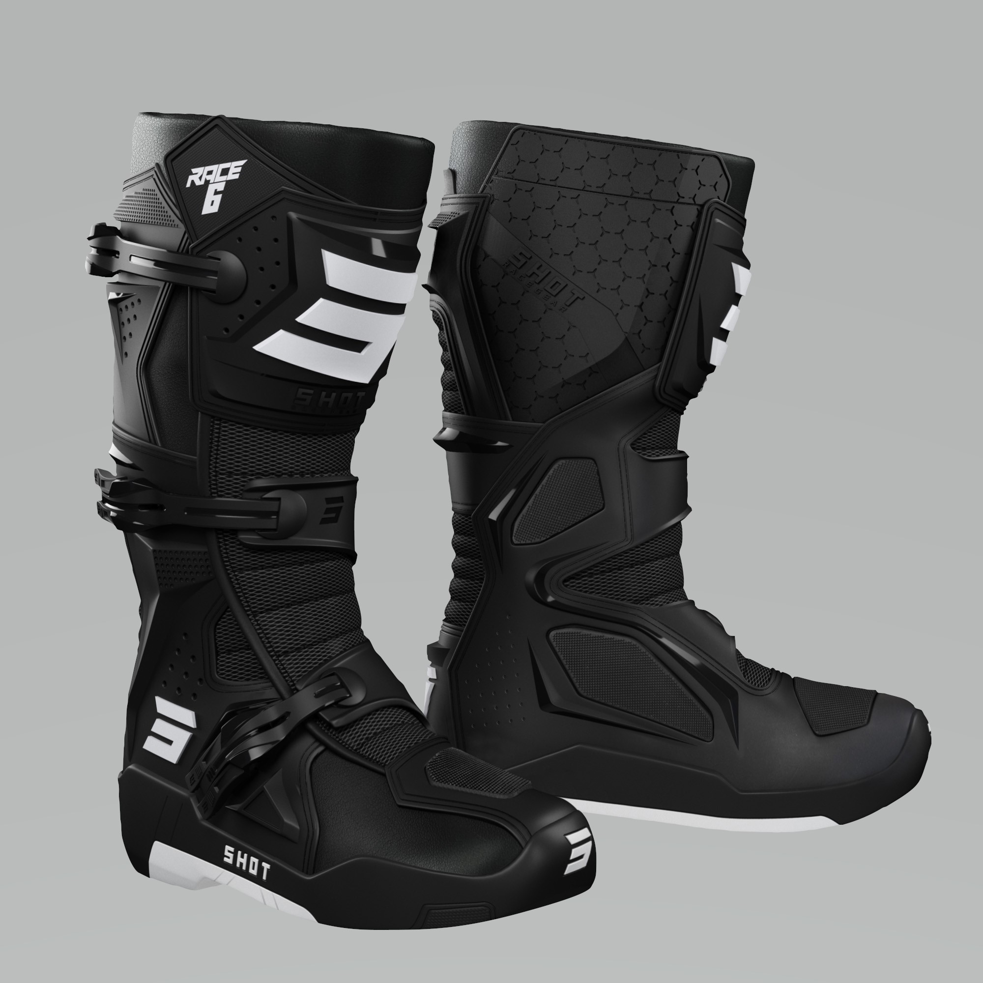 Image of Shot Race 6 Noir Bottes Taille 40