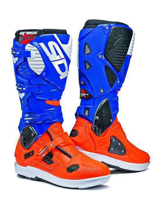 Image of Sidi Crossfire 3 SRS MX Boots Orange Fluo White Blue Limited Size 40 EN