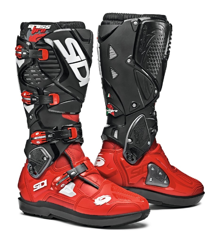 Image of Sidi Crossfire 3 SRS MX Boots Red Red Black Size 40 EN