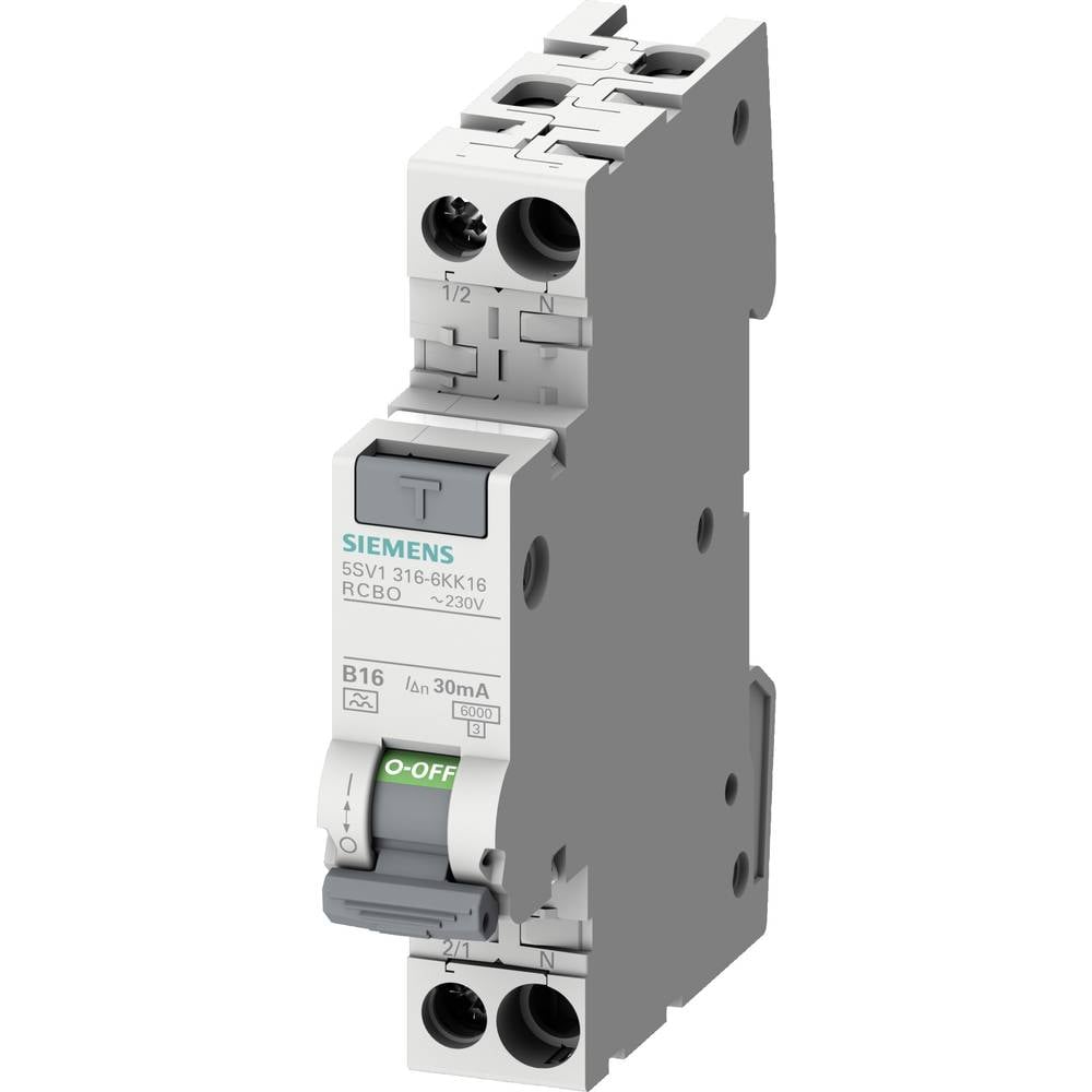 Image of Siemens 5SV13166KK06 RCBO 2-pin 6 A 003 A 230 V